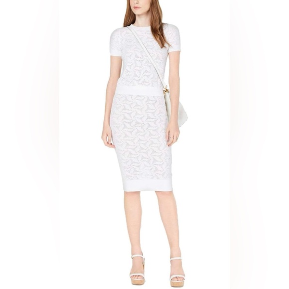 NEW Michael Kors Womens Open Knit Pencil Skirt - Picture 4 of 5